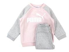 Puma sweatshirt og bukser minicats raglan jogger chalk pink